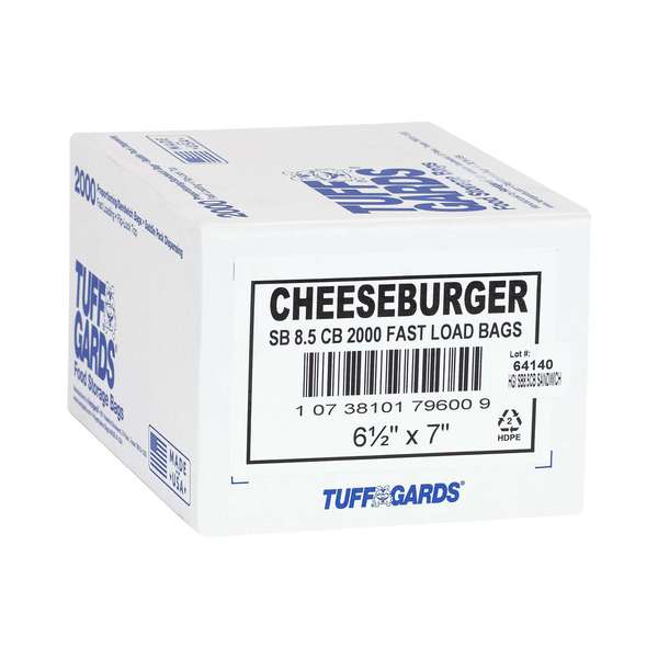 Tuffgards High Density Saddle Printed Cheeseburger Bag, PK2000 303679600